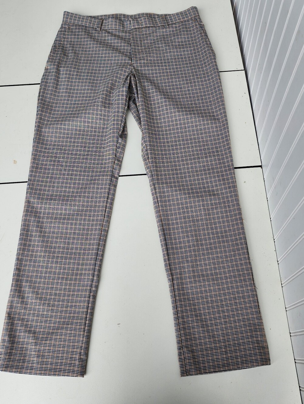 Tommy Hilfiger Men’s Plaid Dress Pants in Gray and Blue